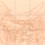 Sepia sketch with grid