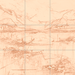 Sepia sketch with grid