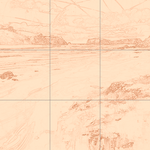 Sepia sketch with grid