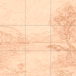 Sepia sketch with grid