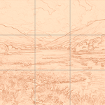 Sepia sketch with grid