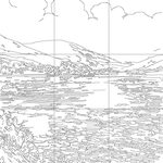 Line drawing with grid