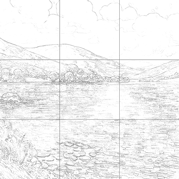 Sketch with grid