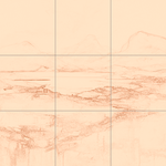 Sepia sketch with grid