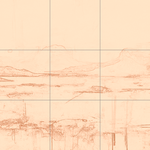 Sepia sketch with grid