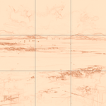 Sepia sketch with grid