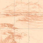 Sepia sketch with grid