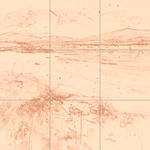 Sepia sketch with grid