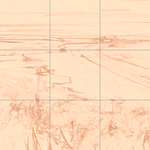 Sepia sketch with grid