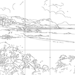 Line drawing with grid