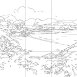 Line drawing with grid