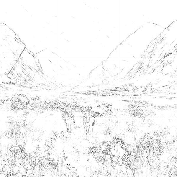 Sketch with grid