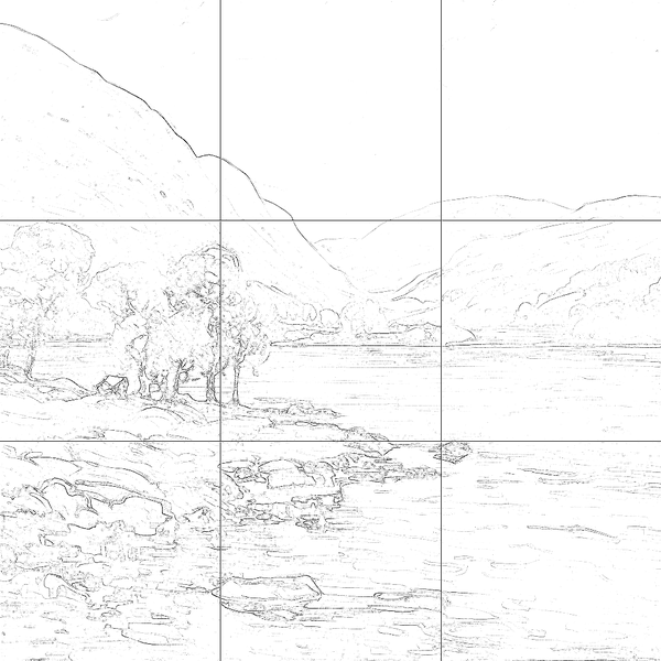 Sketch with grid