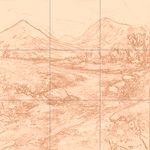 Sepia sketch with grid