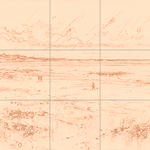 Sepia sketch with grid