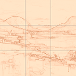 Sepia sketch with grid