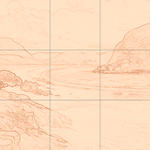 Sepia sketch with grid