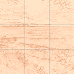 Sepia sketch with grid