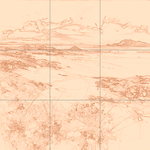 Sepia sketch with grid