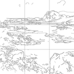 Line drawing with grid