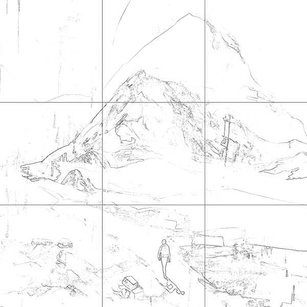 Sketch with grid