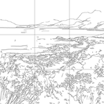 Line drawing with grid