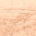 Sepia sketch with grid