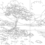 Line drawing with grid