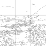 Line drawing with grid