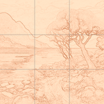 Sepia sketch with grid