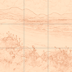 Sepia sketch with grid