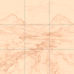 Sepia sketch with grid