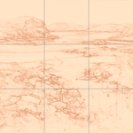 Sepia sketch with grid