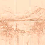 Sepia sketch with grid