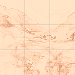 Sepia sketch with grid