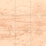 Sepia sketch with grid