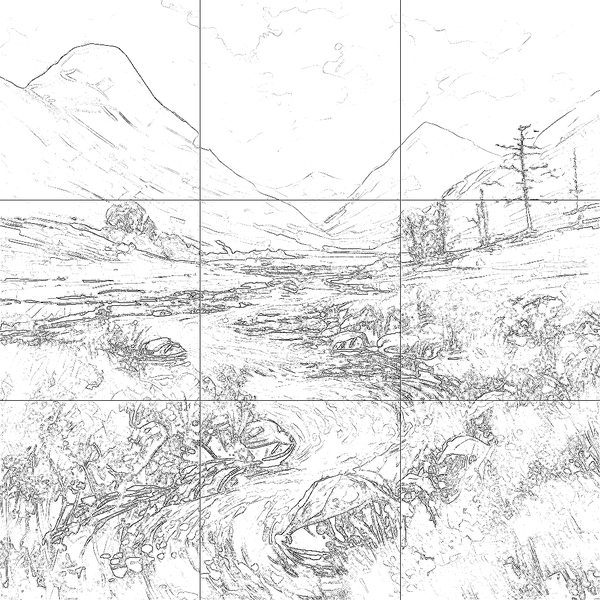 Sketch with grid