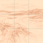 Sepia sketch with grid