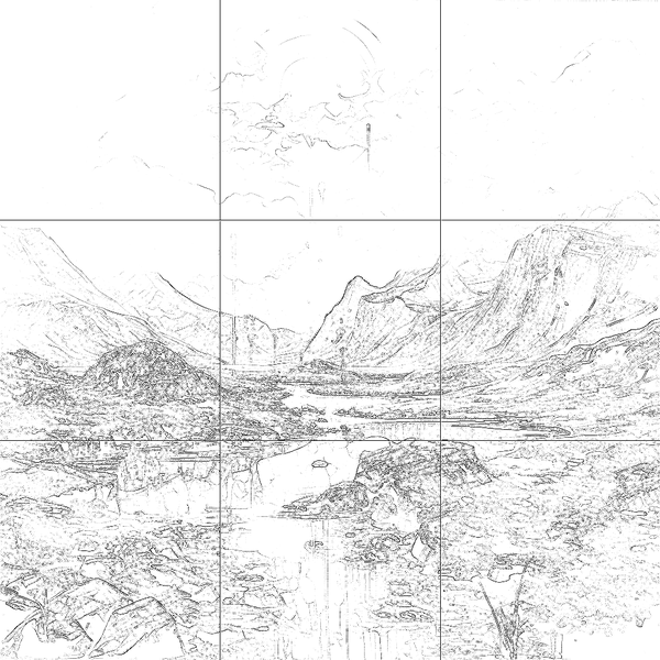 Sketch with grid