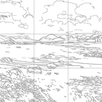 Line drawing with grid