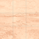 Sepia sketch with grid