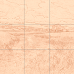 Sepia sketch with grid