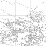 Line drawing with grid