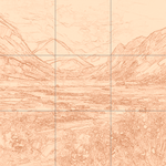 Sepia sketch with grid