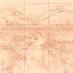 Sepia sketch with grid