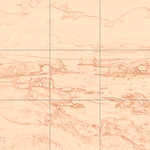 Sepia sketch with grid