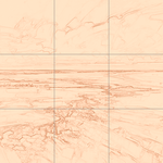 Sepia sketch with grid