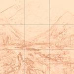 Sepia sketch with grid