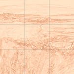 Sepia sketch with grid