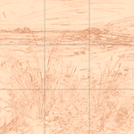 Sepia sketch with grid